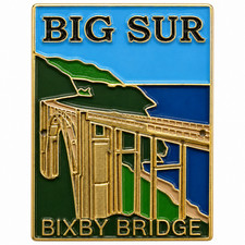 Bixby Creek Bridge Walking Staff Medallion picture