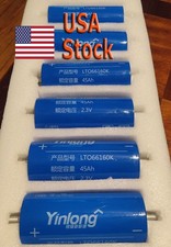 4PC Yinlong, NEW, Grade A 2.3V 45Ah Iron Titanate Battery Cell LTO LTO66160K* picture