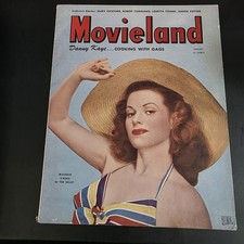 Movieland Magazine August 1945 Maureen O'Hara Cover Humphrey Bogart Lena Horn  picture