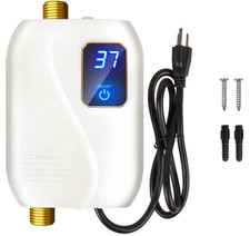 Calentador Agua Eléctrico 3000W 110V Instantáneo con Pantalla para Cocina Baño picture