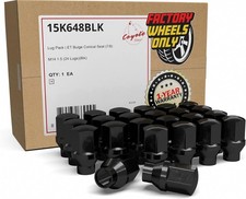 24 Pcs Black Lug Nuts, M14x1.5 Thread, Fits Chevy Silverado GMC Sierra 1500 picture