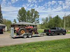 1951 MASSEY HARRIS 44 Antique TRACTOR W/20 Ton Tulsa Winch , And Loader. picture