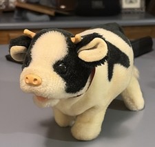 Vintage 1983 Iwaya Roly Poly Cow Interactive Plush Toy Tested WORKS RARE  picture