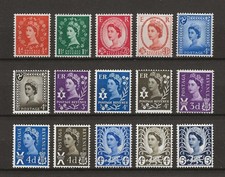 Great Britain 1958-68 Queen Elizabeth GB 15 stamps MNH picture