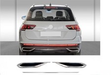 Exhaust Diffuser Chrome Rear Trim For Tiguan 2020-2024 3 Pcs picture