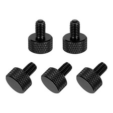 5Pcs M5x10mm Flat Head Knurled Thumb Screws for Graphics Card Black] picture