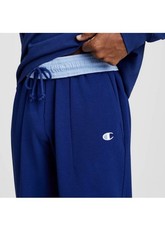 Champion Men's Blue M Fleece Sweatpants Cotton Blend Drawstring Pockets picture