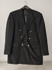 Vintage Southwick Men’s Black Double-Breasted Wool Sport Coat  – Men’s Large picture