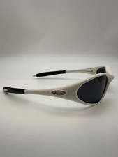 Vintage Oakley Straight Jacket Sunglasses White Frame Black Lenses picture