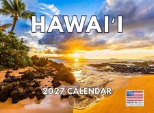 Hawaii Calendar 2027 Hawaiian Tropical Beach Maui Kauai Monthly Wall picture