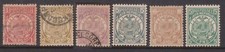 (F273-37) 1885 Transvaal mix of 6stamps 1d to 5 pound (reprint maybe) (AL) (LD26 picture