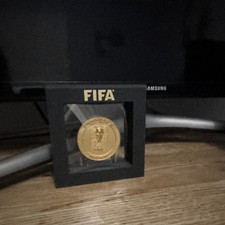 FIFA Soccer Vintage Commemorative Coin/Token in Display Case Holder picture
