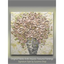 ORIGINAL Roses floral oil painting bouquet still life on canvas Textured Art 20