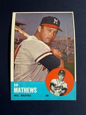 1963 TOPPS EDDIE MATHEWS #275 Sharp picture