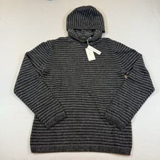 Vince 100% Cashmere Hoodie Size Small Gray & Black NWT $495 picture