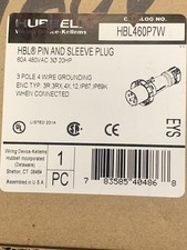 Hubbell Wiring Device-Kellems Hbl460p7w Watertight Pin & Sleeve Plug, 60 A, picture