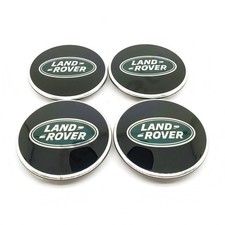 FIT FOR🚀Land Rover Black Finish Green Wheel Center Caps - 4Pcs Hub Cap HSE 62MM picture