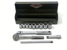 Vintage S-K Tools 1/4” Drive SAE Socket Set 13pc Diamond Logo USA Made Look picture