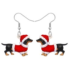 DUOWEI Cute Dachshund Earrings Dangle Jewelry Funny Weiner Dog Gifts for... picture