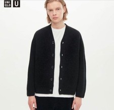 UNIQLO U Premium Lambswool Ribbed V-Neck Cardigan picture