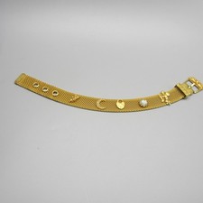 Vintage Kirks Folly Bracelet Mesh Celestial Belt Buckle Cherub Crescent Moon picture