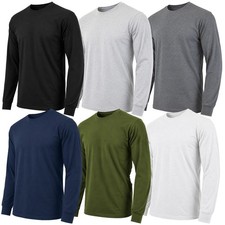 Men's Cotton Blend Heavyweight Long Sleeve Crew Neck Shirt ( Sizes, S-3XL ) NWT picture