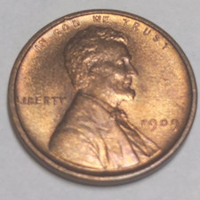 1909 V.D.B. LINCOLN CENT BU Unc. Red ID24353 picture