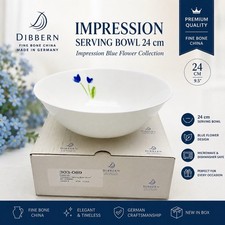 DIBBERN Impression Serving Bowl 24cm Fine Bone China Crate & Barrel Germany NEW picture