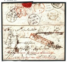 GB SCOTLAND Edinburgh London UNDERPAID Interrupted 1838 {samwells-covers} P56a picture