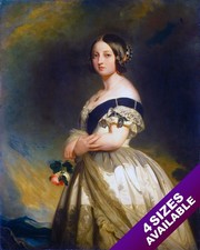 QUEEN VICTORIA OF GREAT BRITAIN UNITED KINGDOM PAINTING ART REAL CANVAS PRINT picture