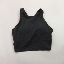 Athleta Top Womens Medium Sleeveless Lightweight Workout Gym Black Crew Neck picture