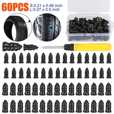 60PCS Car Vacuum Tire Repair Nail Rubber Screw Nails+ Screwdriver Tool W/Box Set picture