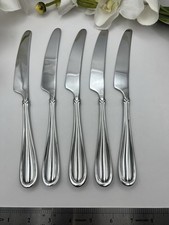 5 Dansk ALPHA Stainless DINNER KNIVES 8 1/2
