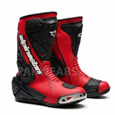 Alpinestar R Leather Vented Motorcycle Sports Racing Boots Motorbike Riding Shoe picture