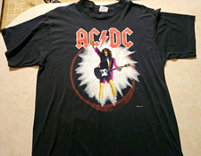 Vintage AC/DC Blow Up Your Video World Tour 1988 Black T-Shirt XL picture