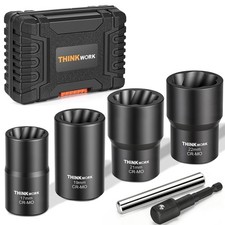 THINKWORK 1/2 Inch Drive Lug Nut Removal Tool, 6-Piece Wheel 5-piece, 5 Pcs picture