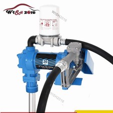 Gasoline Fuel Transfer Pump with Nozzle Kit 12V DC 20GPM For Gas Diesel Kerosene picture