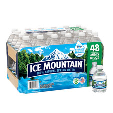 Ice Mountain Natural Spring Water 8 fl oz Mini Bottles 48 Pack  picture