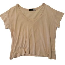 NWOT UO BDG Loose Fit Relaxed Tee with Hem Distressing Light Peach Color Size M picture