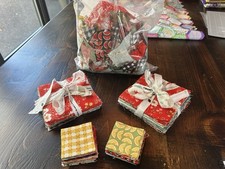 Moda Fruit Loop Cotton Pre-Cut Fabric Squares,Scraps Lot. Quilting & Crafts picture