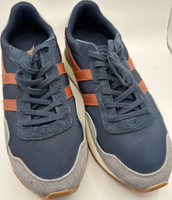 Gola CMB526 Indiana Men's Lace Up Sneakers Navy Blue Gray Brown Textile Leather picture