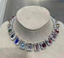Swarovski Crystal Square Millenia Necklace Women's Octagonal Clavicle Chain picture