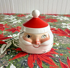 Vintage Holt Howard Starry Eyed Santa Christmas Sugar Bowl picture