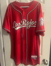 Majestic Cincinnati Reds Los Rojos MLB Authentic Collection Jersey Size 48 Red picture