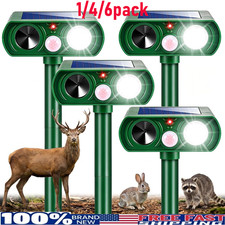 1/4/6Pack Solar Ultrasonic Animal Repellent Dog Skunk Deer Raccoon For Garden picture