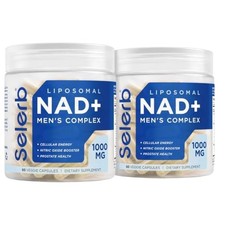 NAD+ Supplement for Men, 2 Bottles, 120 Count, Energy & Wellness picture