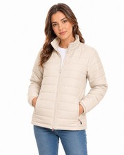 NEW Women’s Puffer Work Jacket – Durable Quilted Lightweight Warm Coat USA picture