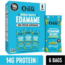 Crunchy Roasted Edamame Beans Sea Salt Snack, 6 Pack  in 2 Days... picture