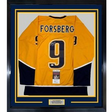 Framed Signed Filip Forsberg 35x39 Nashville Yellow Jersey JSA COA picture