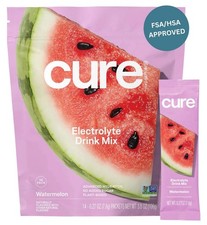 28 (2 x14 Packets) Cure Hydration Hydrating Electrolyte Mix, Watermelon 10/2026 picture